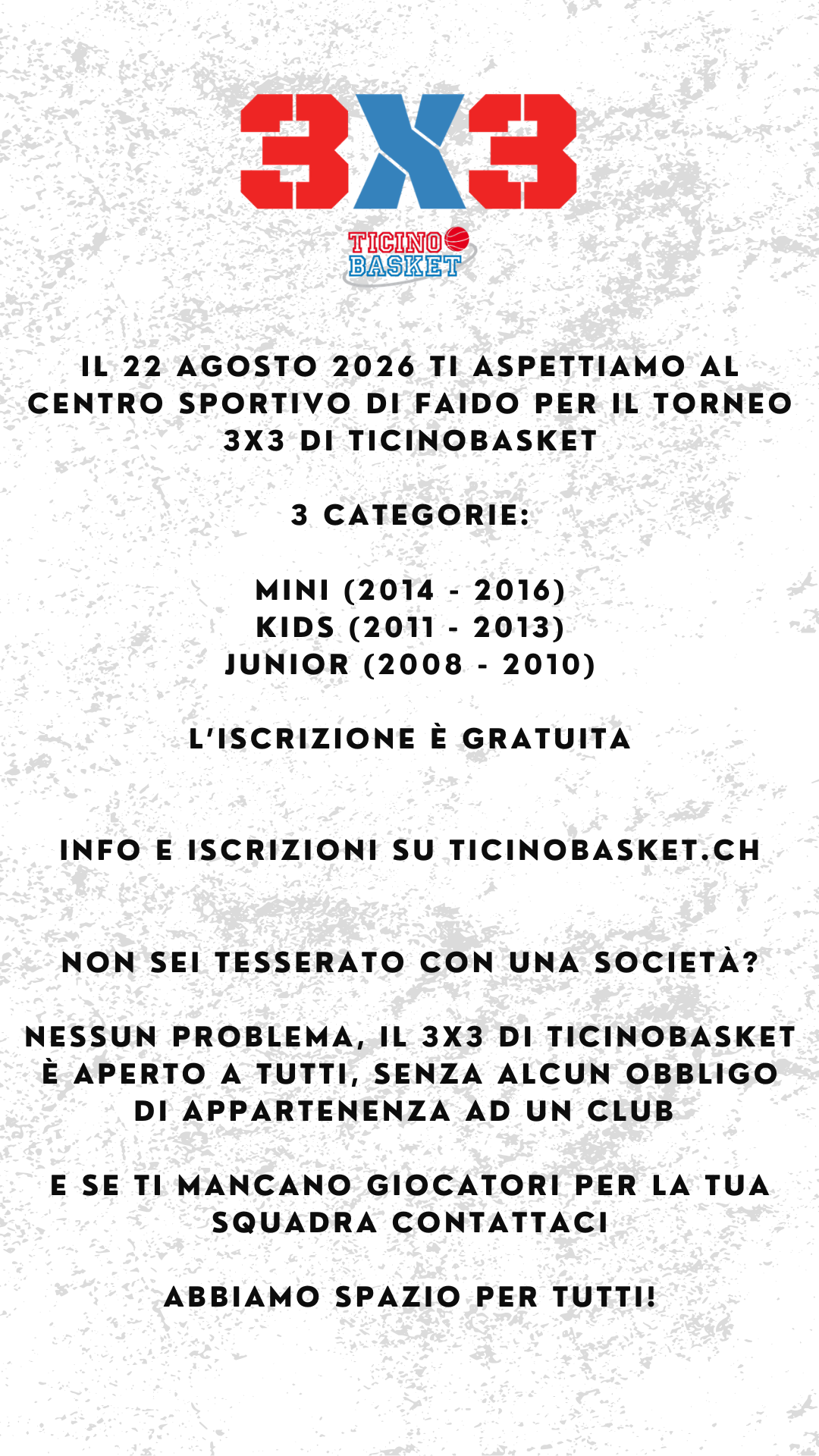 3x3 iscrizioni